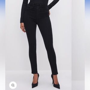 NWT Good American Black Pull On Skinny, Sz L